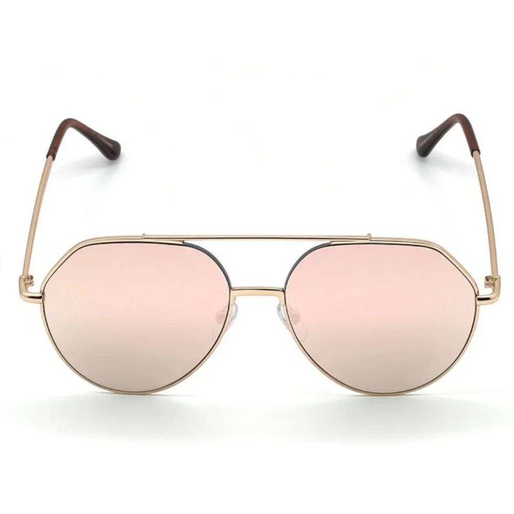 Sunglasses, Fashion Sunglasses Vintage Metal Pink Mirror Lens Glasses Women 2026
